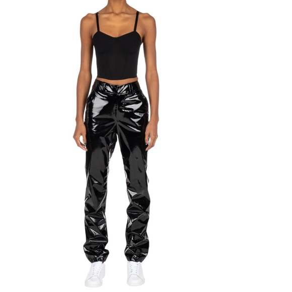 Patent leather pant Black Pant Size XS - Picture 1 of 11